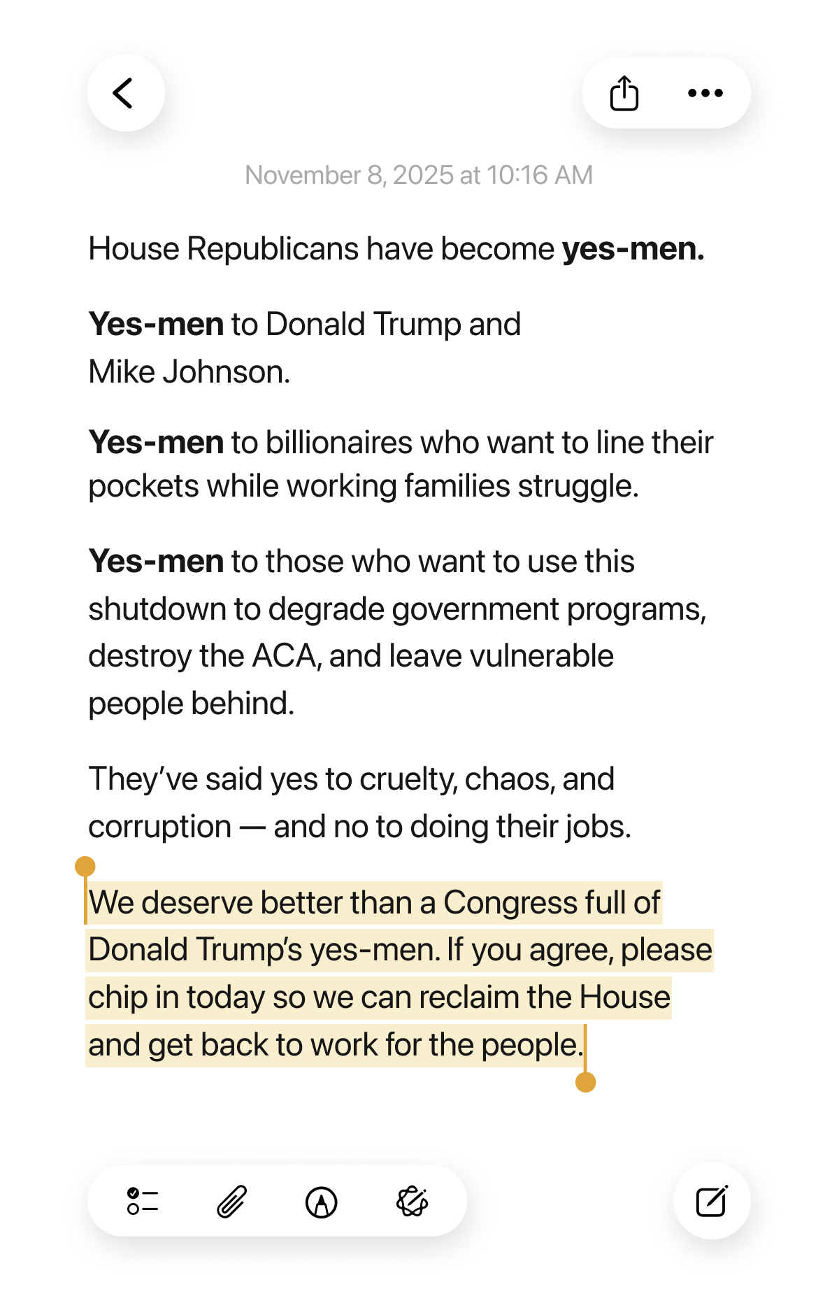 Sarah's Note on Yes Men